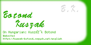 botond kuszak business card